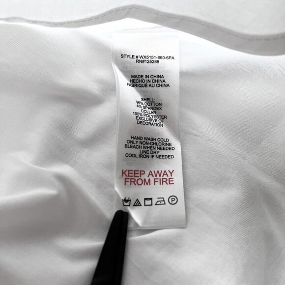 JASON WU WHITE BEADED EMBELLISHED SCALLOPED COLLAR SHIRT - S - Picture 15 of 16